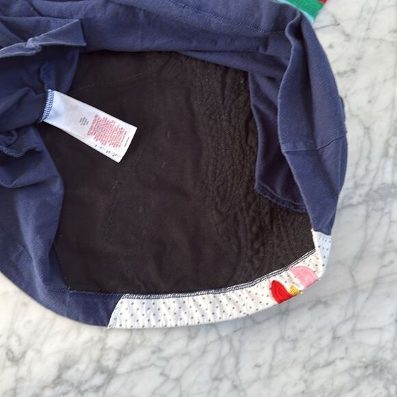 Mini Boden Rainbow Unicorn Applique Dress Girls 7/8 Pockets Long Sleeve Navy - Picture 5 of 5